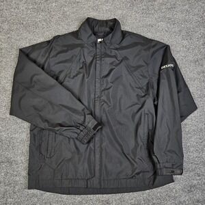 FootJoy DryJoys Golf Windbreaker Jacket Men's L Lightweight Full Zip Black Lined